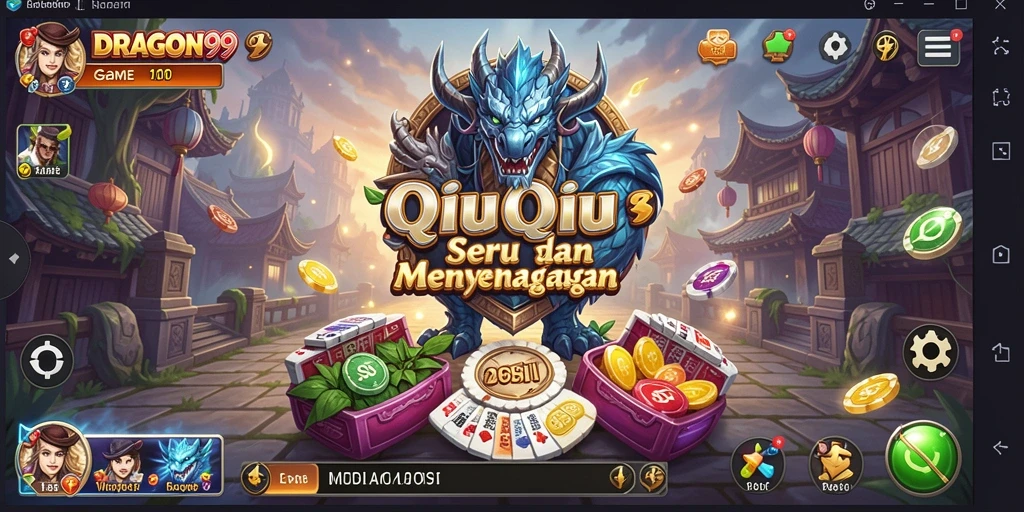 Tampilan gameplay DRAGON99 yang seru dalam suasana QiuQiu.