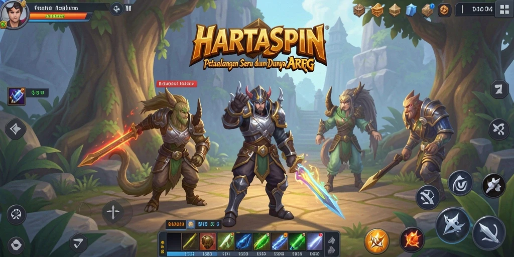 Tampilan gameplay seru dalam HARTASPIN yang penuh aksi ARPG.