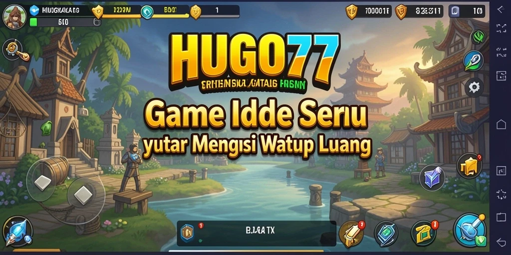 Tampilan gameplay HUGO77 yang menawan dan sederhana.