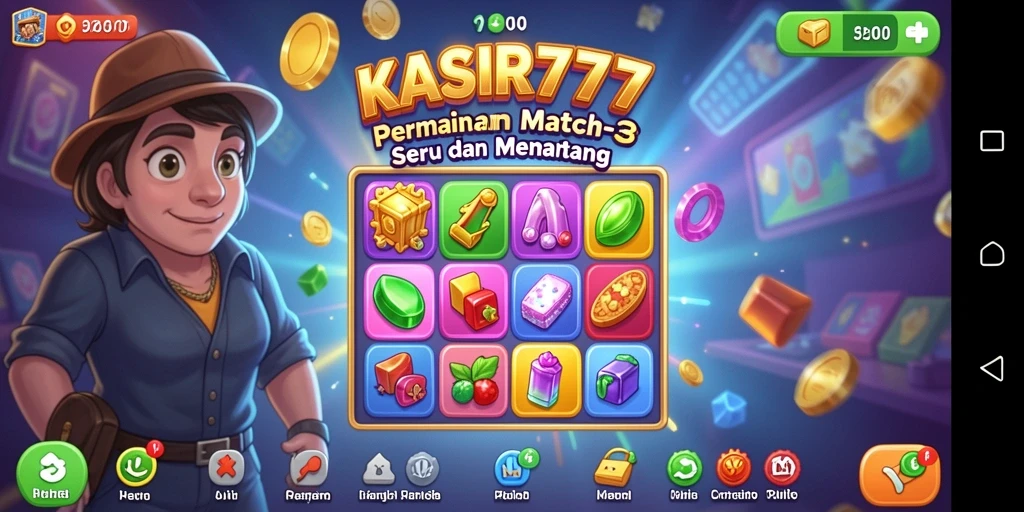 Tampilan gameplay seru KASIR777 dengan grafis colorful.