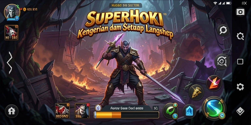 Tampilan gameplay menakutkan dari SUPERHOKI saat menjelajah dunia kegelapan.